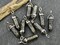 40mm Platinum Tone Natural Pyrite Double Terminated Bullet Pendant